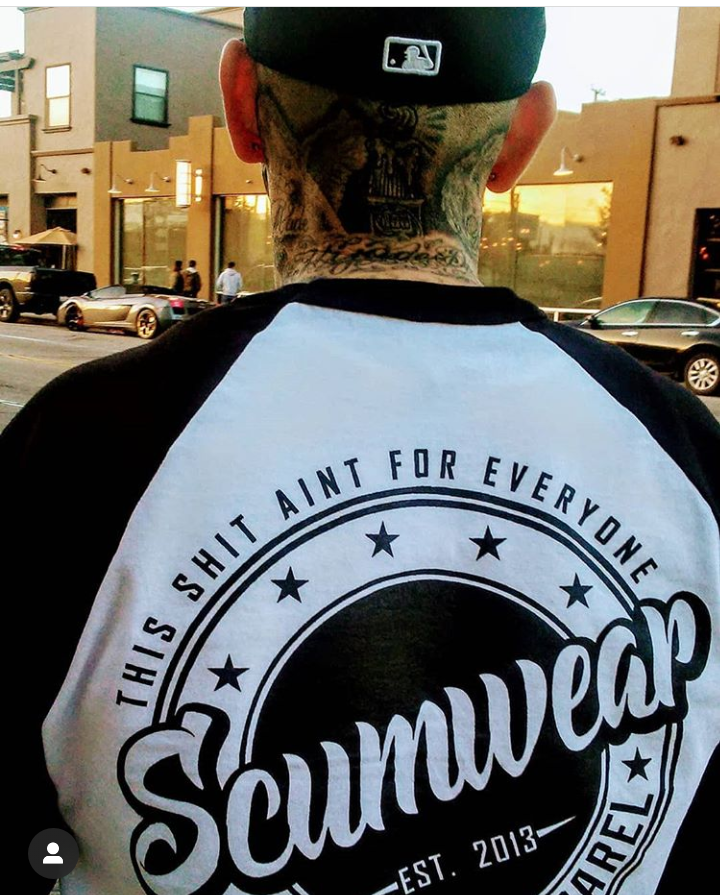 Scumwear Baseball T (White and Black)
