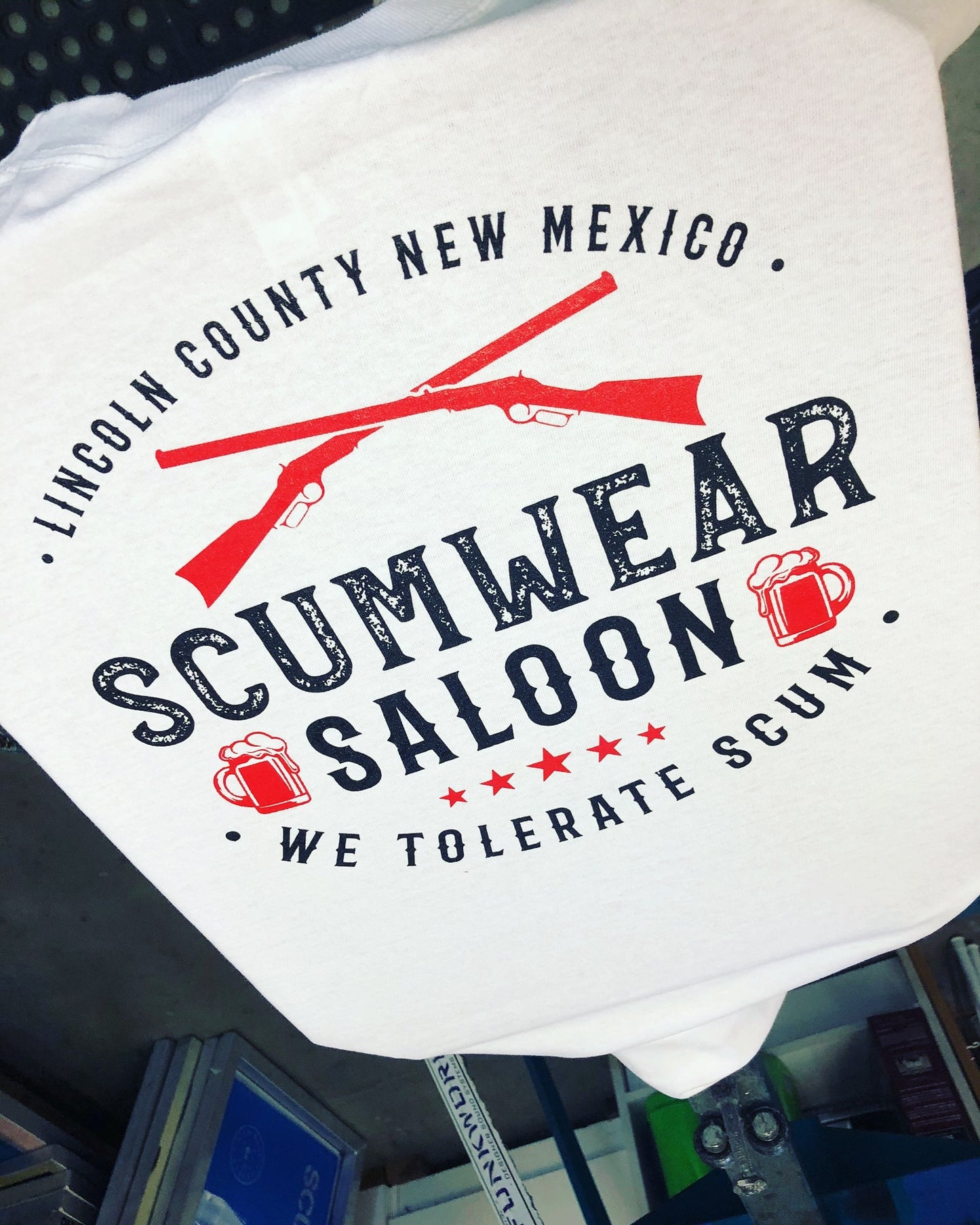 Scumwear Saloon White T's